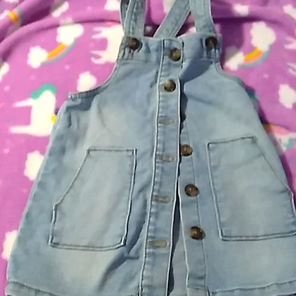 Button up over all dress wonder Nation 2t